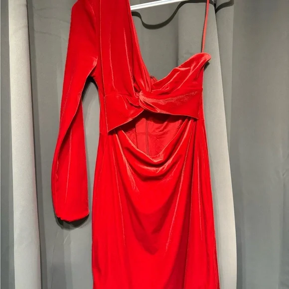 strapless open back dress Women's Dress Red Lace Classic Flattering Dress For Special Occasion Quality Stretch Lace Fabnric Flattering Fit Quality Made In Canada Exclusive main image 1